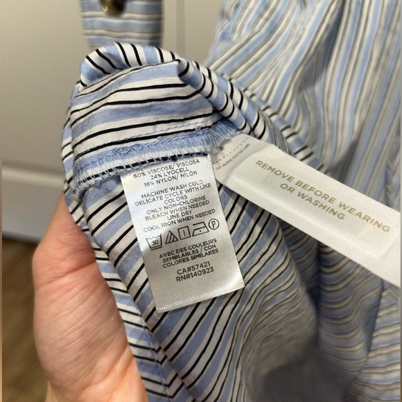 LOFT NWOT Petite Striped Pocket Shirtdress - Picture 8 of 10